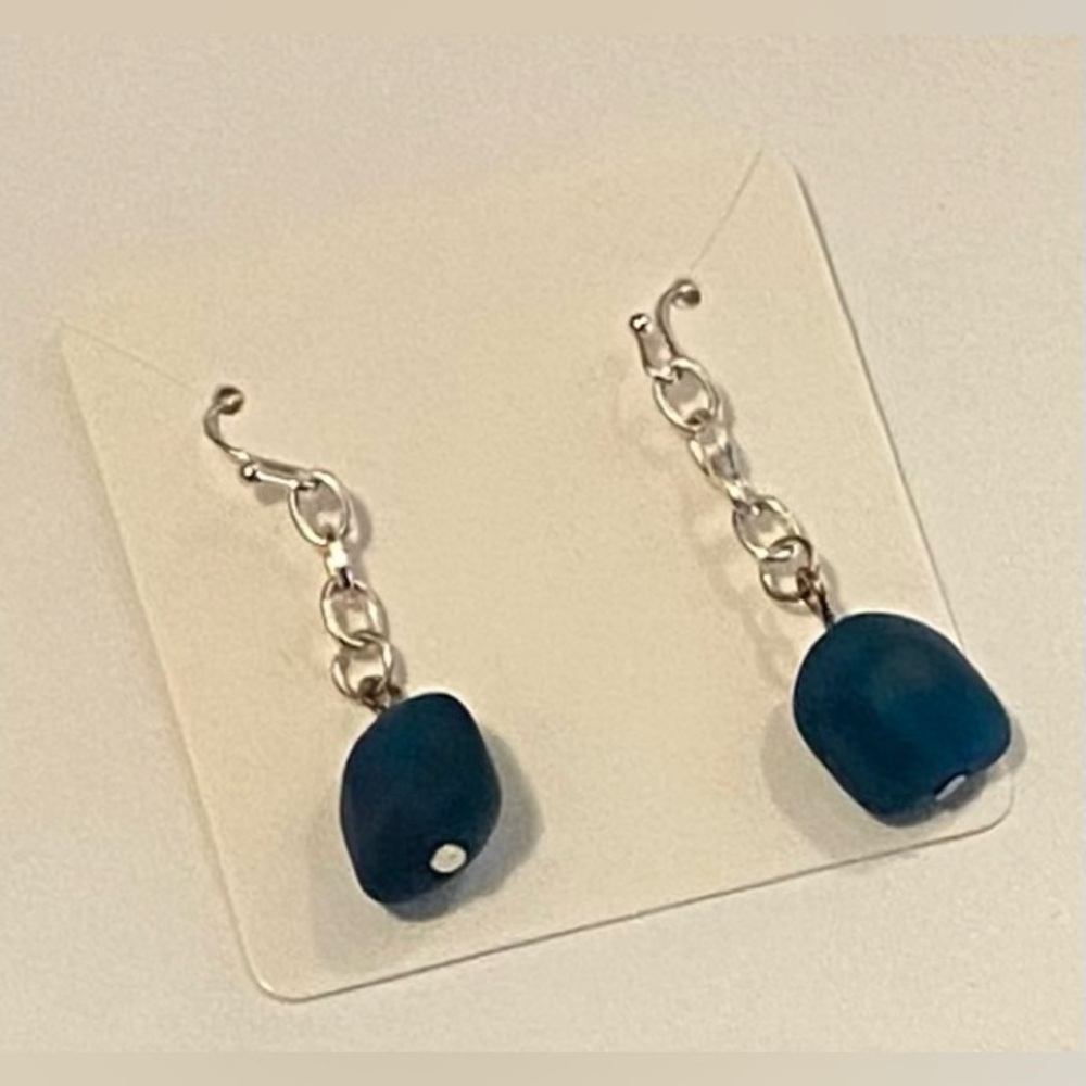 NEW cultured sea glass earrings